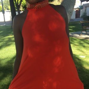 Est 1946 sleeveless Orange dress